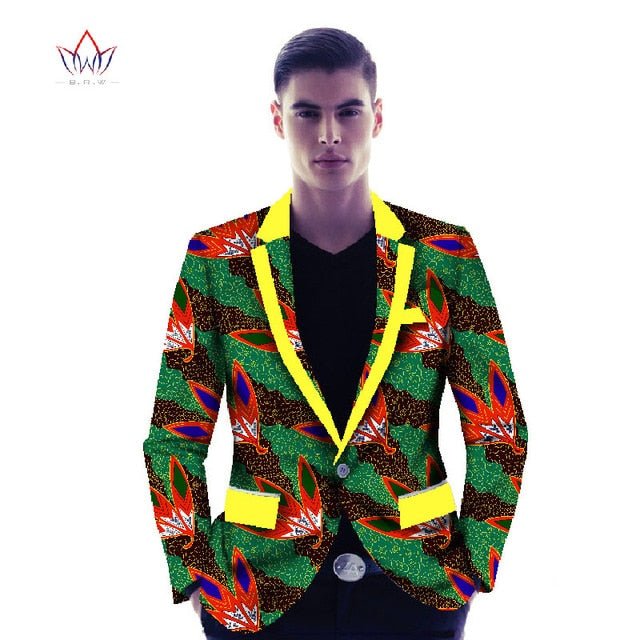African Print  Men's Suit Jacket - B&R African Styles