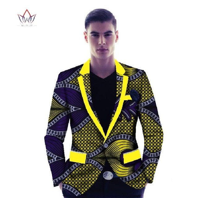 African Print  Men's Suit Jacket - B&R African Styles