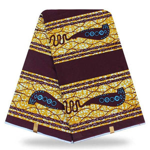 African Real Wax Print Fabric  Super Wax Hollandais 6 Yards - B&R African Styles