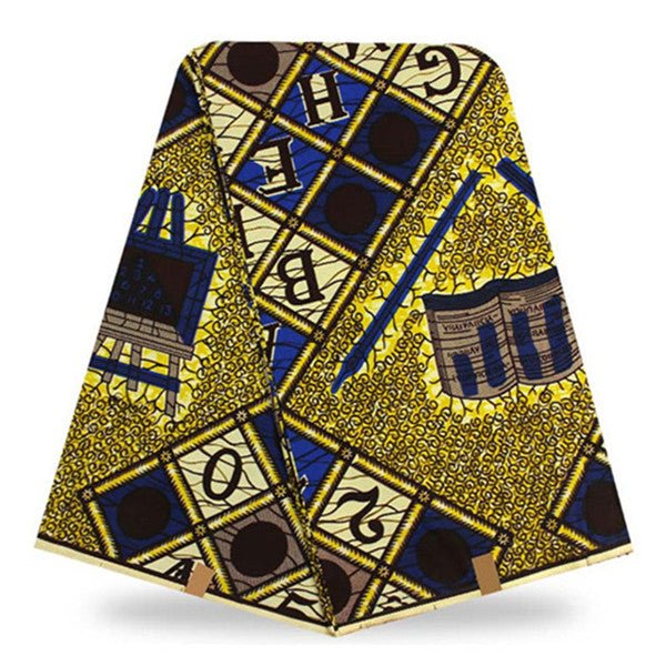 African Real Wax Print Fabric  Super Wax Hollandais 6 Yards - B&R African Styles
