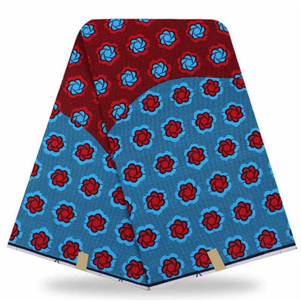 African Real Wax Print Fabric  Super Wax Hollandais 6 Yards - B&R African Styles