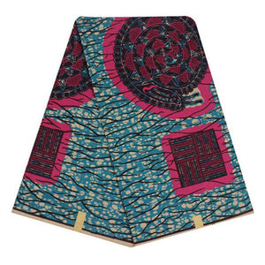 African Real Wax Print Fabric  Super Wax Hollandais 6 Yards - B&R African Styles