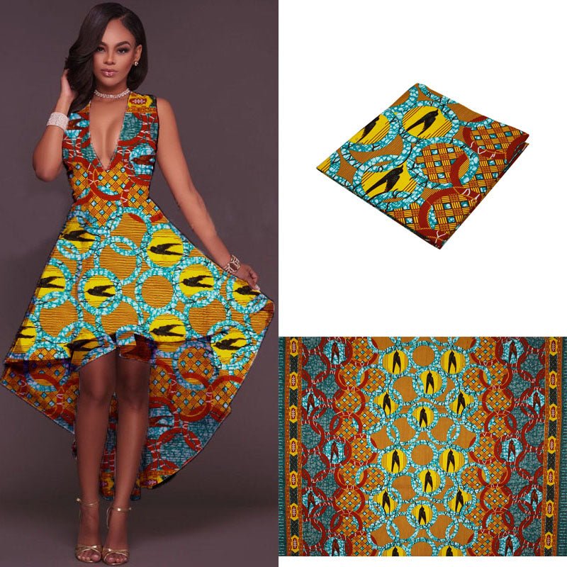 African Wax Print Fabric  Hollandais Wax Super 6 Yards - B&R African Styles