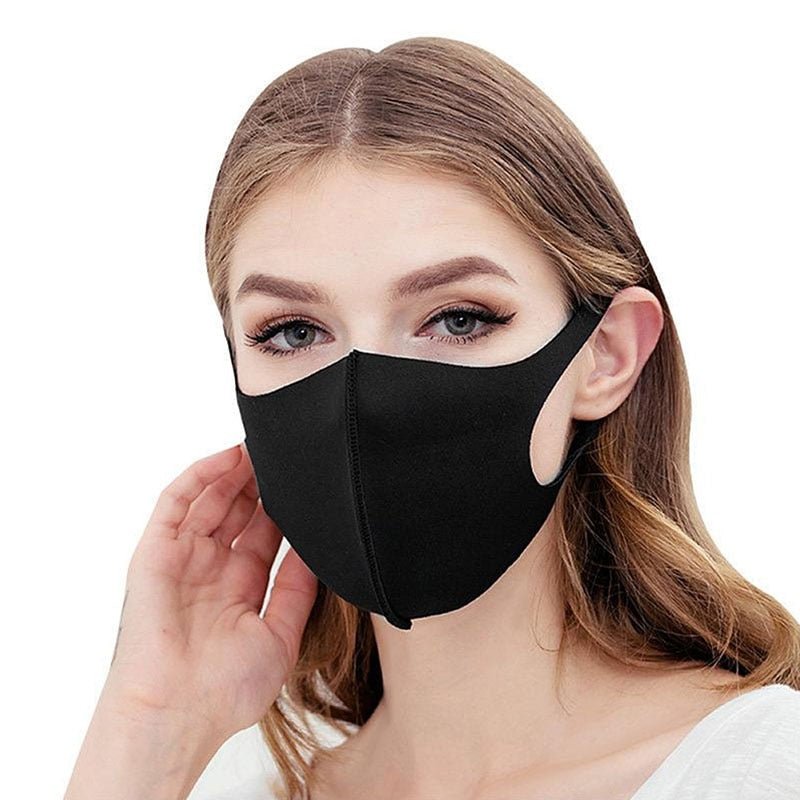 Black Anti dust Mouth Mask Unisex Soft Cotton Face Mask