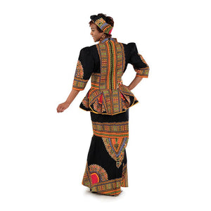 Black (Size:14) Luxury Skirt Set - B&R African Styles