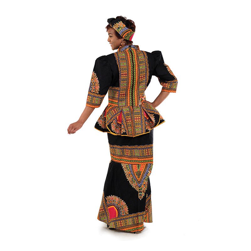 Black (Size:22) Luxury Skirt Set - B&R African Styles