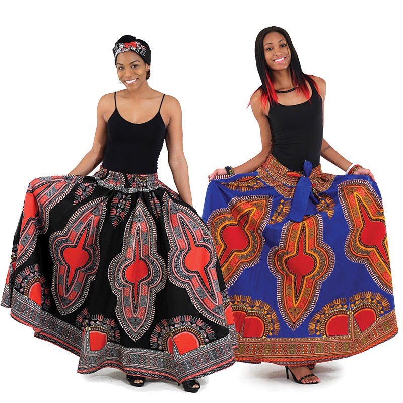 Black/White Maxi Skirt - B&R African Styles