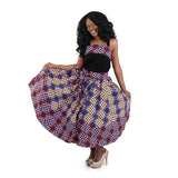 Blue Cosmic Print Skirt - B&R African Styles