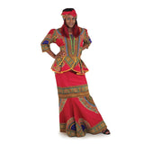 Burgundy (Size 24) Luxury Skirt Set - B&R African Styles