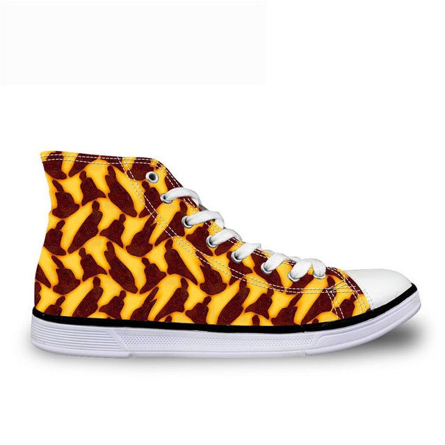 Cool Dashiki  Kente African Style  Men's High Top Canvas Shoes Lace-up - B&R African Styles