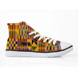 Cool Dashiki  Kente African Style  Men's High Top Canvas Shoes Lace-up - B&R African Styles