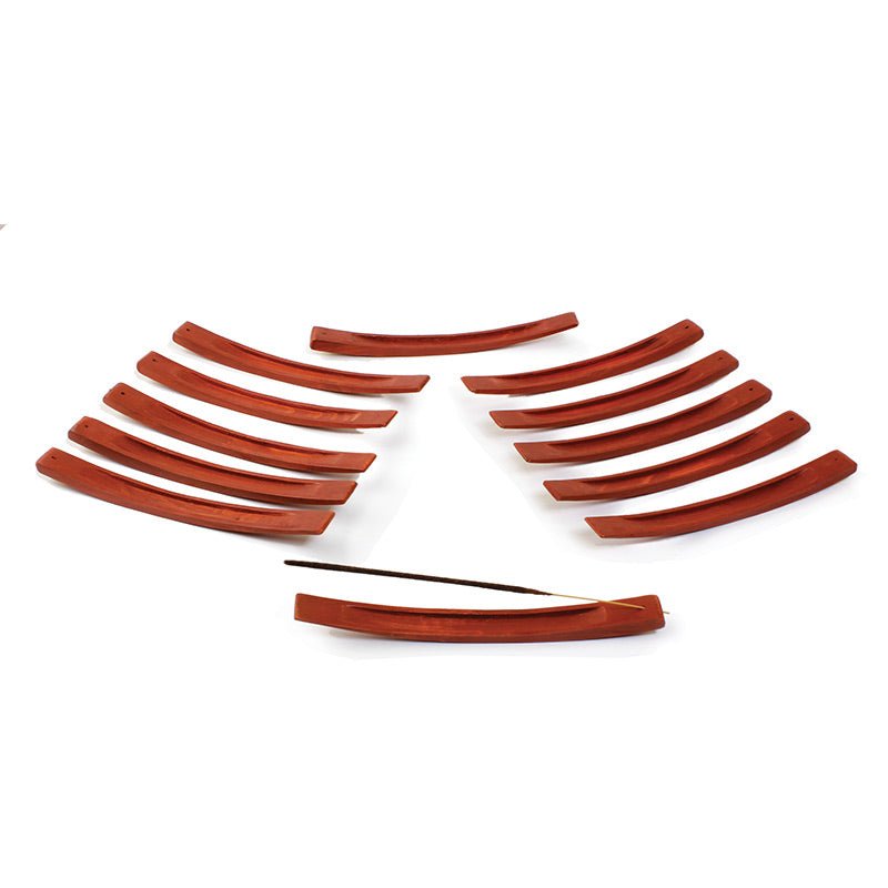 Curved Wood Incense Burners Set of 12 - B&R African Styles