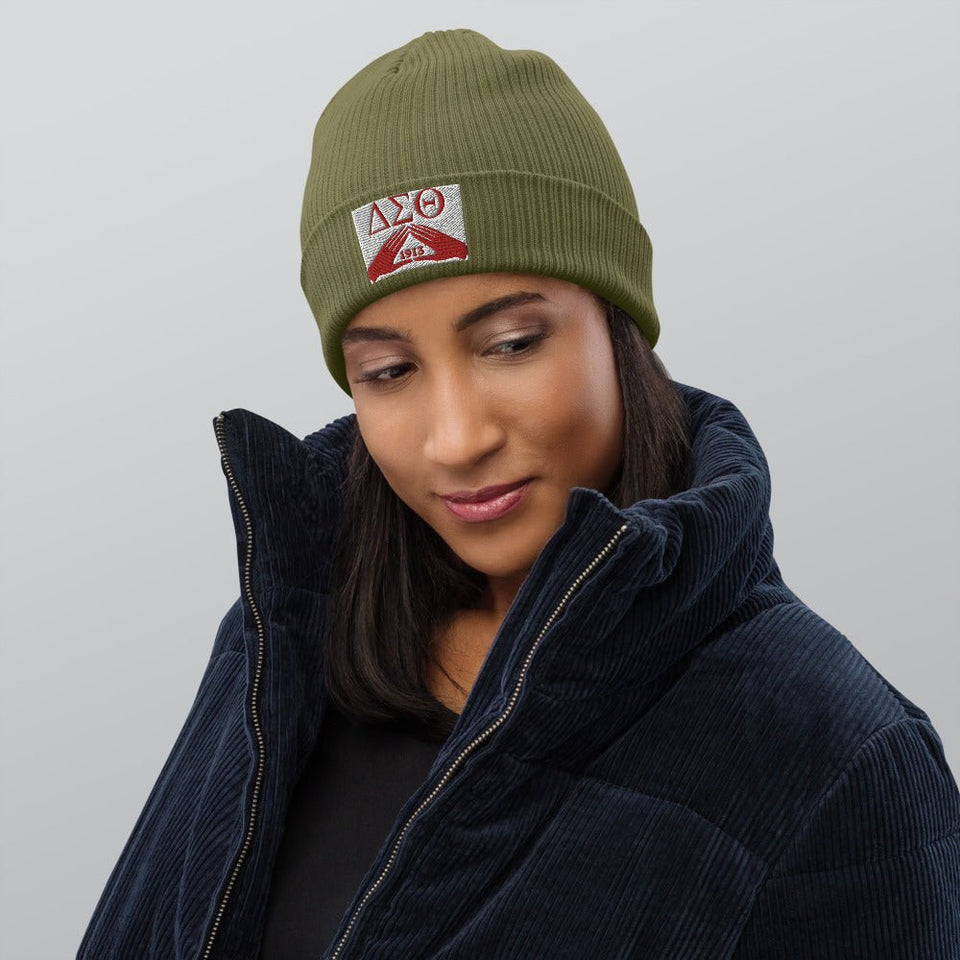 Delta Sigma Theta Organic ribbed beanie