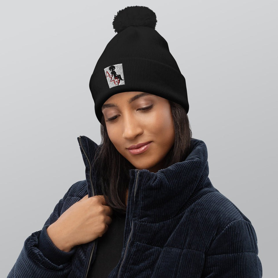 Delta Sigma Theta Pom pom beanie