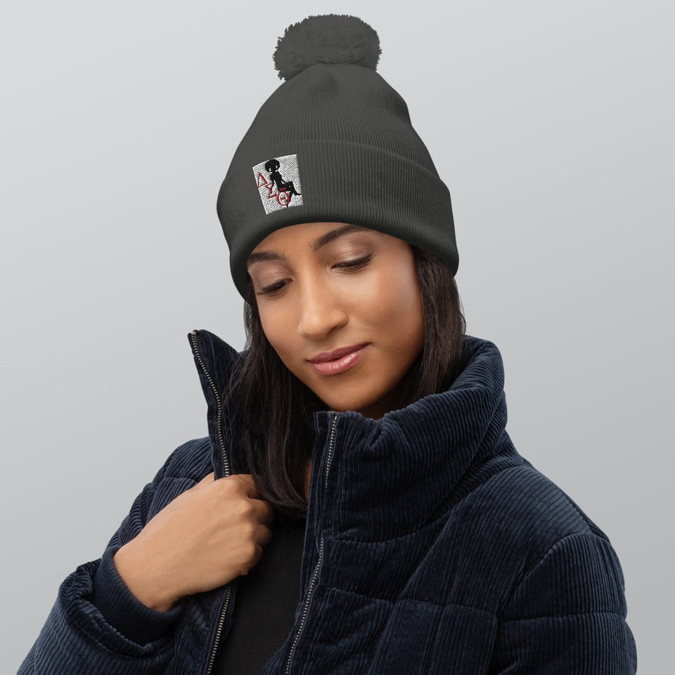 Delta Sigma Theta Pom pom beanie