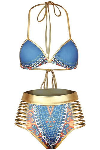 Exotic Blue Bikini Swimsuit - B&R African Styles