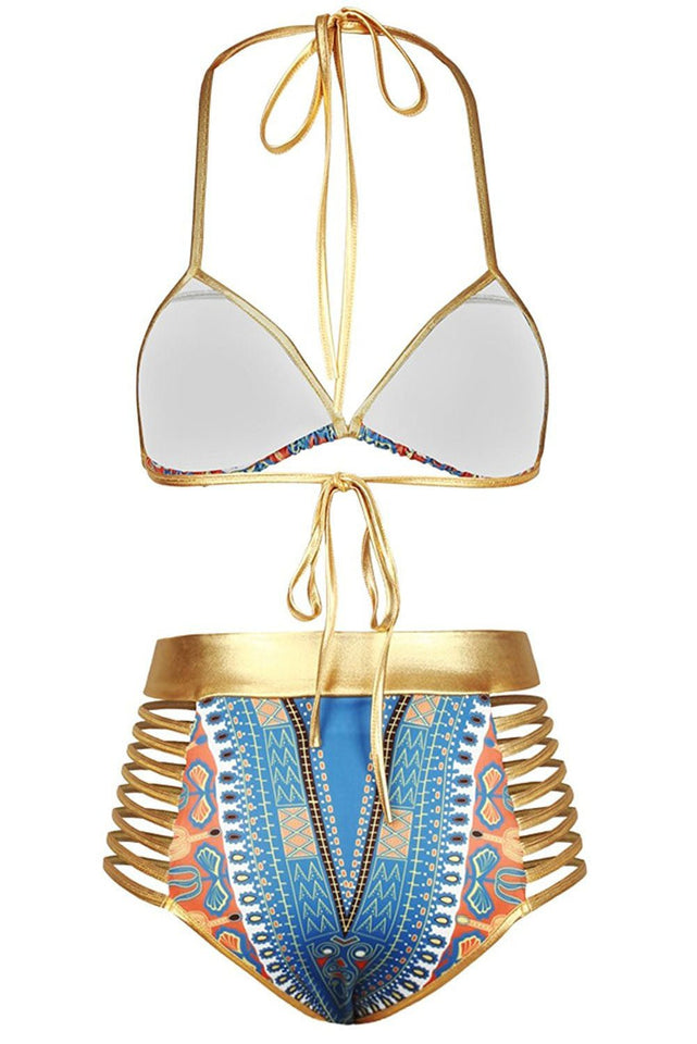Exotic Blue Bikini Swimsuit - B&R African Styles
