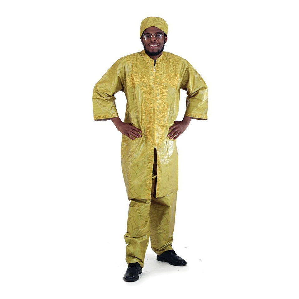 Exotic Brocade Dashiki Zipper & Pant Set - B&R African Styles