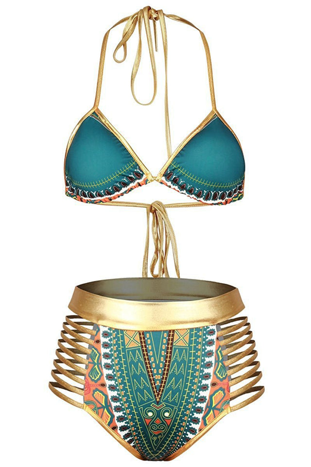 Exotic Green Bikini Swimsuit - B&R African Styles