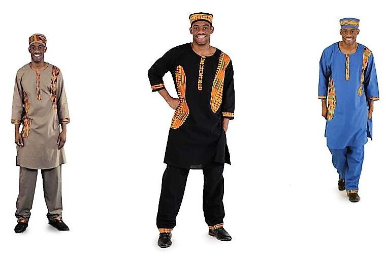 Exotic Kente Accent Pant Set - B&R African Styles