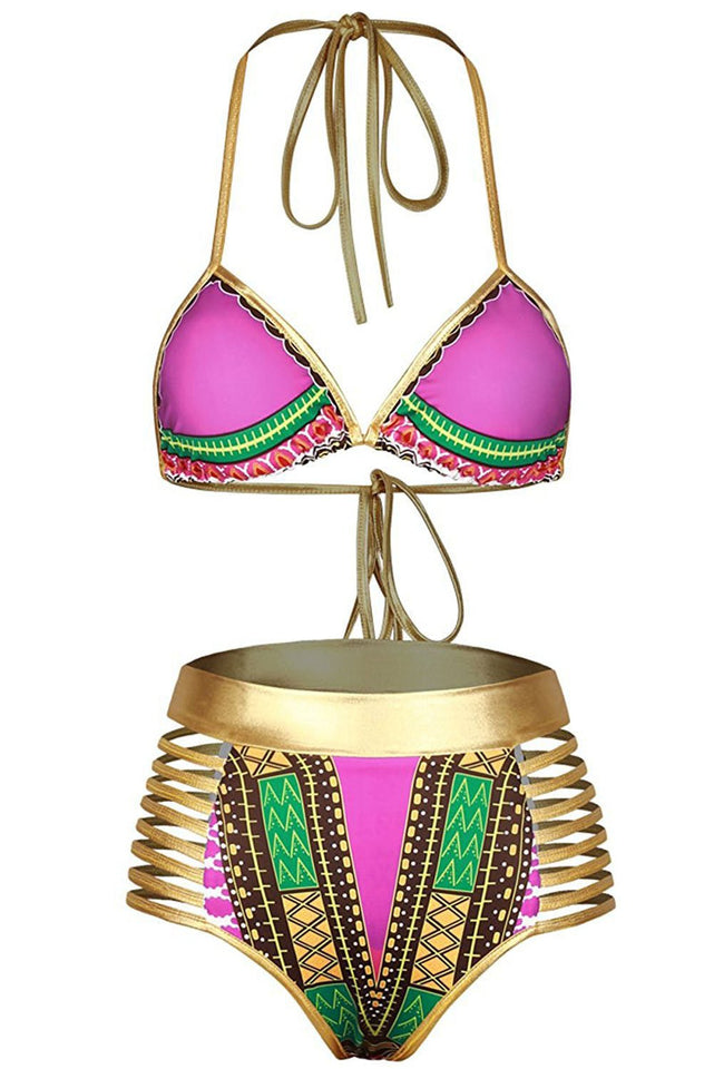 Exotic Rosy Bikini Swimsuit - B&R African Styles