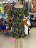 Green Ruffled dress - B&R African Styles