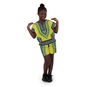 Kids Dashiki Set: Yellow - B&R African Styles