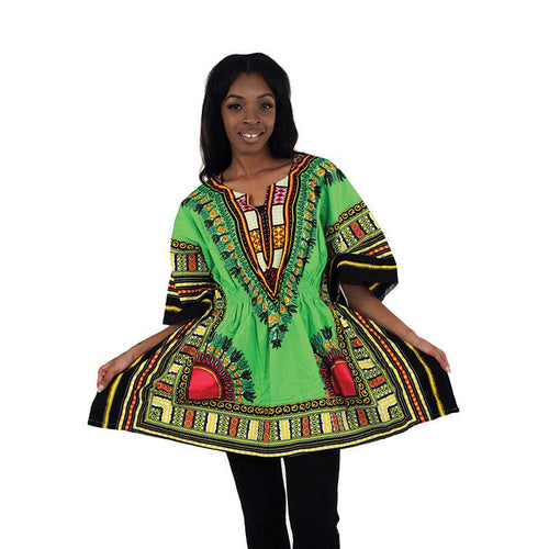 Lime Elastic Dashiki - B&R African Styles