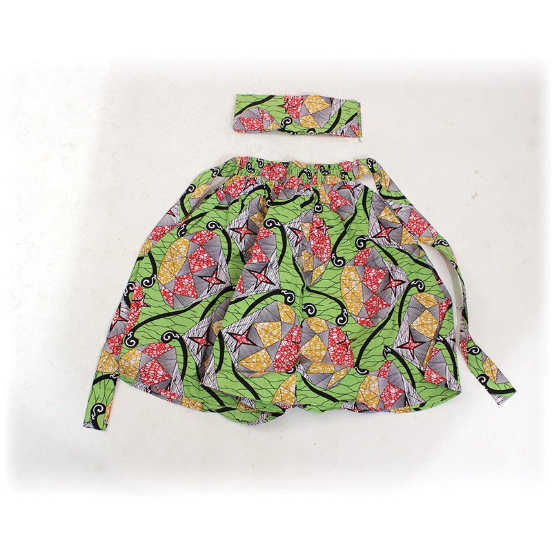 Lime Geometric Print Skirt - B&R African Styles
