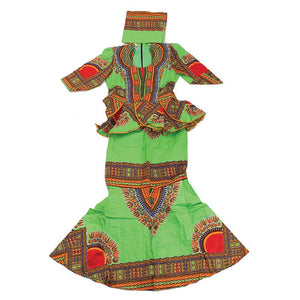 Lime (Size 14) Luxury Skirt Set - B&R African Styles
