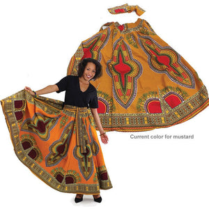 Mustard Maxi Skirt - B&R African Styles