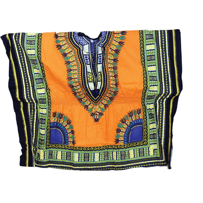 Orange Elastic Dashiki - B&R African Styles