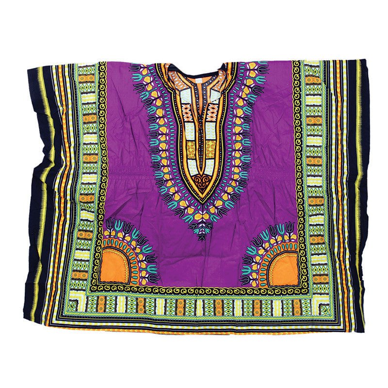 Purple Elastic Dashiki - B&R African Styles