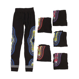 Set of 6 Assorted Traditional Print Leggings - B&R African Styles