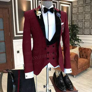 Slim Fit Tux Tailored Blazers 3Pcs - B&R African Styles