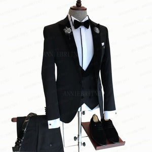 Slim Fit Tux Tailored Blazers 3Pcs - B&R African Styles