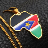 The Republic of South Sudan Pendant Necklace - B&R African Styles