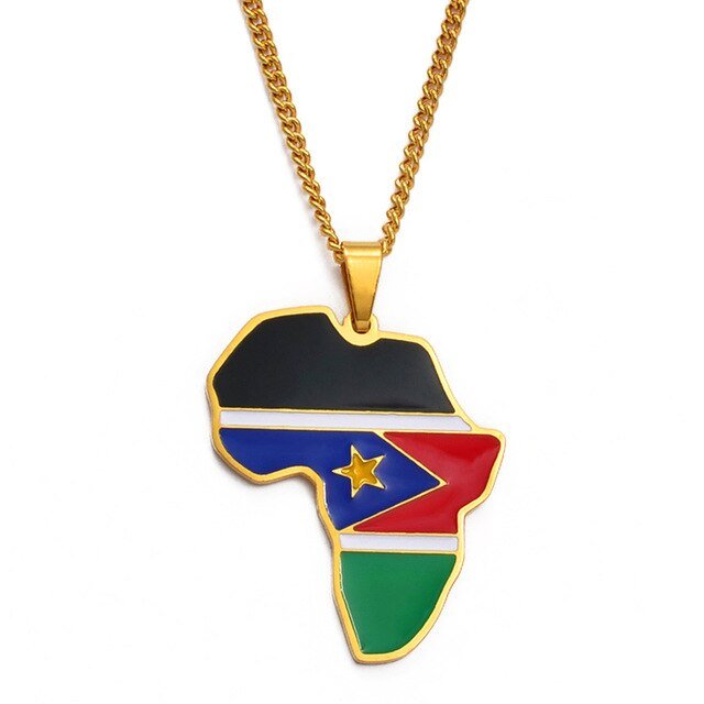 The Republic of South Sudan Pendant Necklace - B&R African Styles