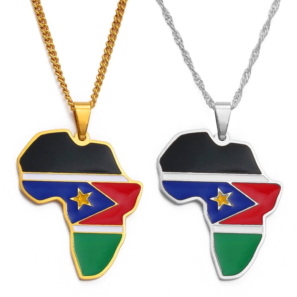 The Republic of South Sudan Pendant Necklace - B&R African Styles