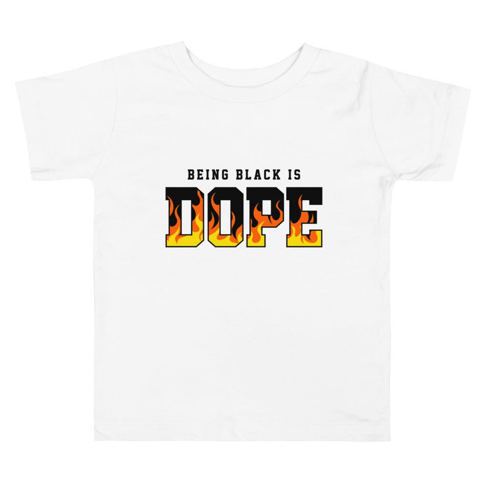 Toddler Short Sleeve Tee: BEING BLACK IS DOPE - B&R African Styles