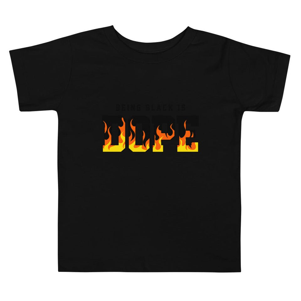 Toddler Short Sleeve Tee: BEING BLACK IS DOPE - B&R African Styles