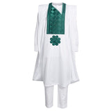 Traditional 3pcs Ankara Agbada Embroidered Boubou - B&R African Styles