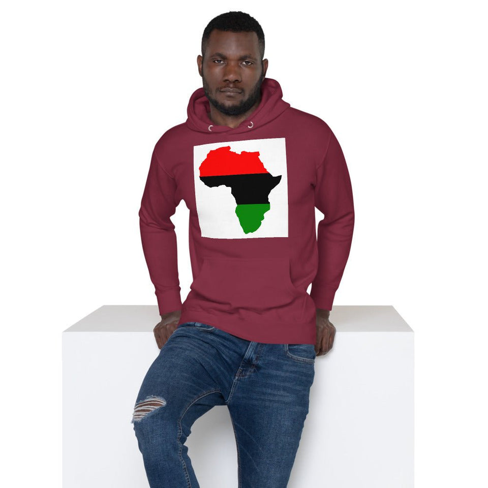 Unisex Hoodie: Africa Map - B&R African Styles