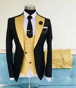 Wedding Slim Suits for Men 3 pieces Blazer Jacket