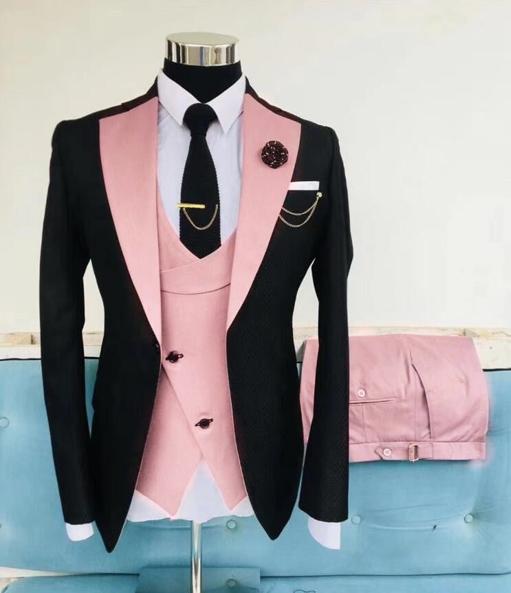 Wedding Slim Suits for Men 3 pieces Blazer Jacket
