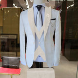WEDDING / SPECIAL OCCASIONS WHITE SLIM SUIT FOR MEN 3 PIECES BLAZER JACKET