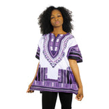 White/Purple Dashiki - B&R African Styles